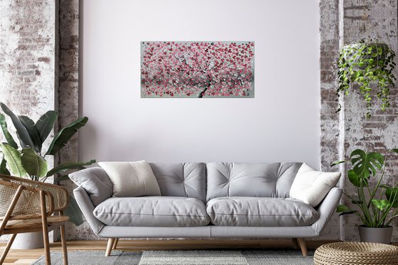 Romantic Dream - Abstract - Acrylic Painting - Canvas Art - Wall Art - Flower Painting - Ready to Hang