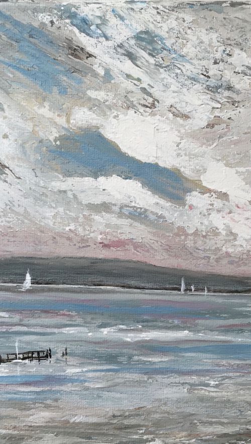 Evening Hill in Poole Harbour by Marja Brown