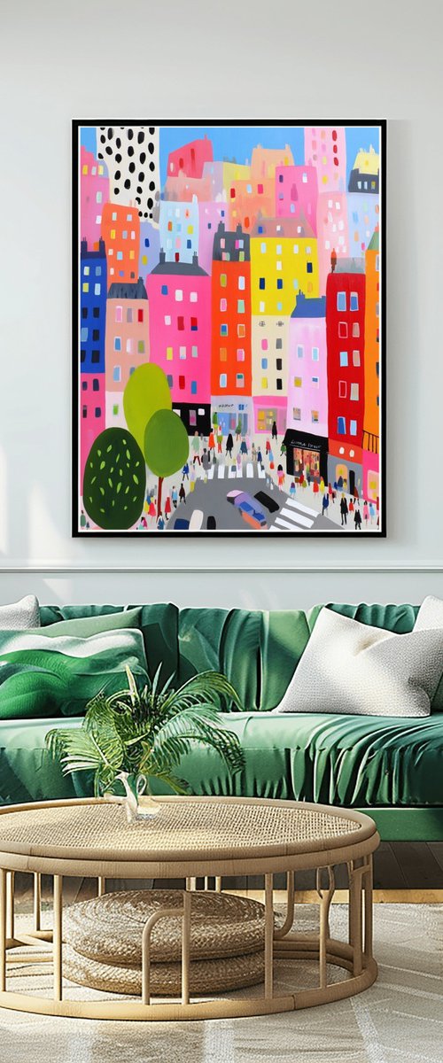 Vibrant Paris Cityscape by Sasha Robinson