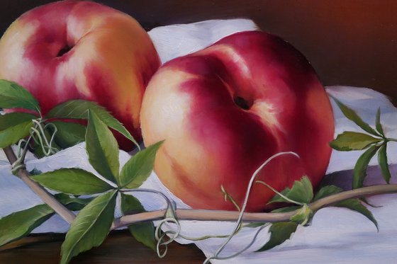 "Still life with peaches"