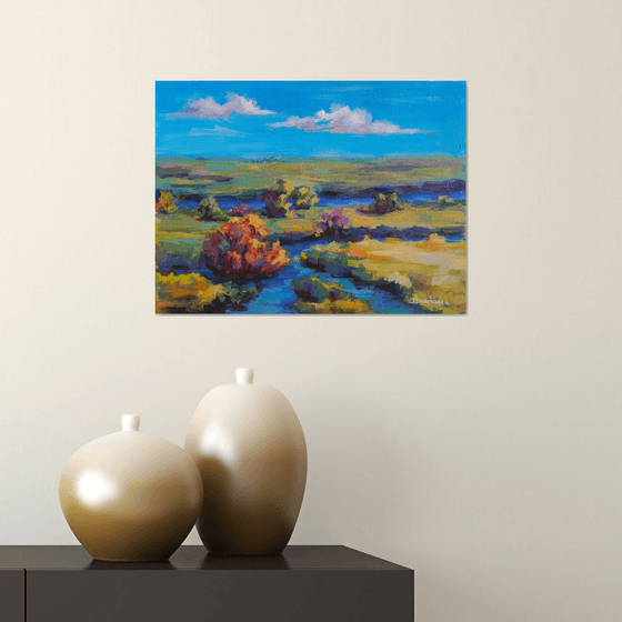 Summerlandscape with river