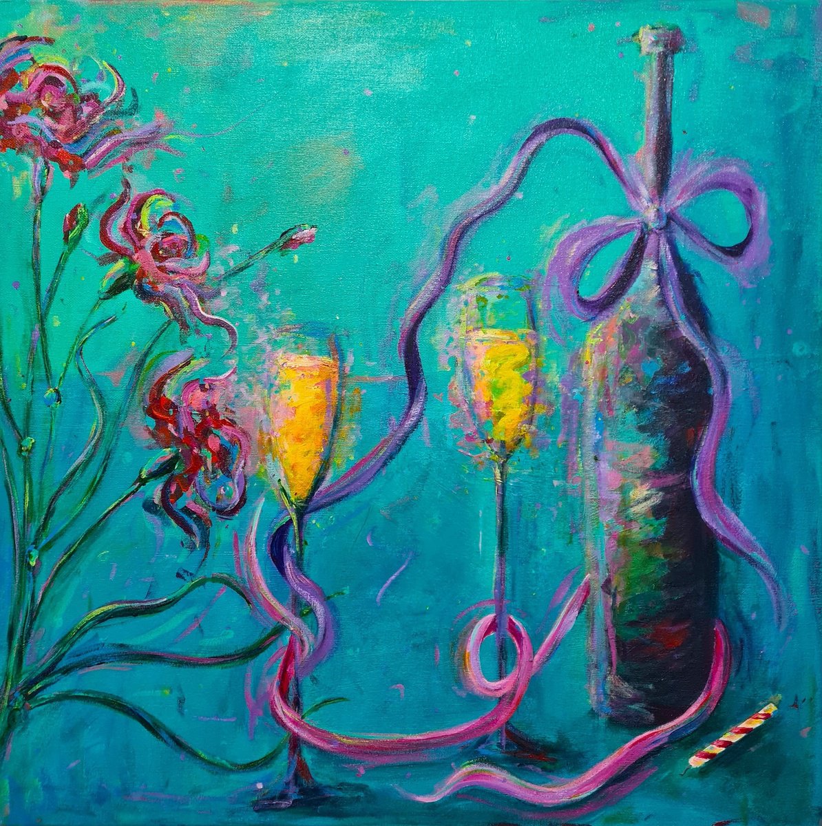  Birthday Party By Dawn Underwood, 24 X 24, Artwork For Sale On Artfinder