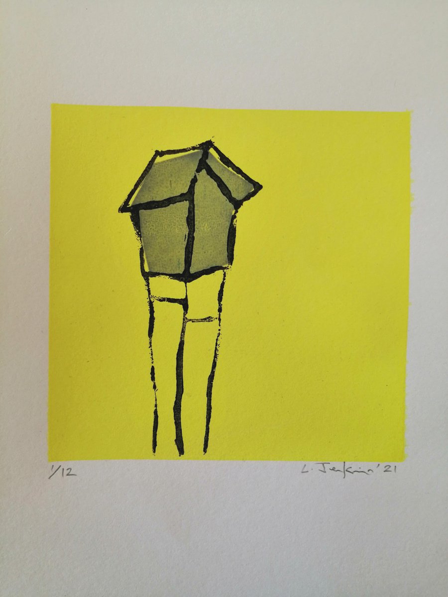 Stilts on Yellow 2 by Lee Jenkinson