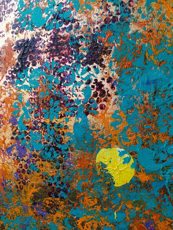 "Copper love" copper abstract art orange oryginal painting large wall art abstract paintings large wall painting abstraction arts home idea decoration