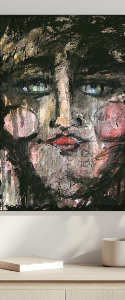 Funky Face Clown 3 by Kathy Morton Stanion