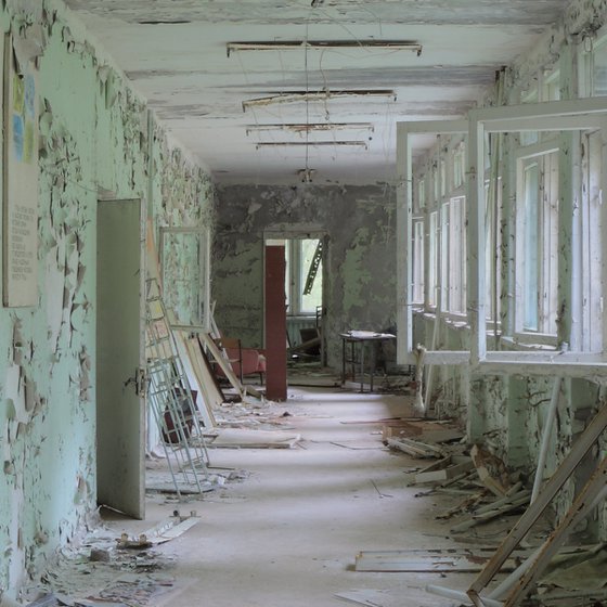 #93. Pripyat School Corridor 2- XL size