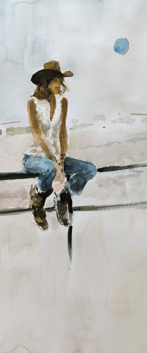 cowgirl III by Oscar Alvarez Pardo