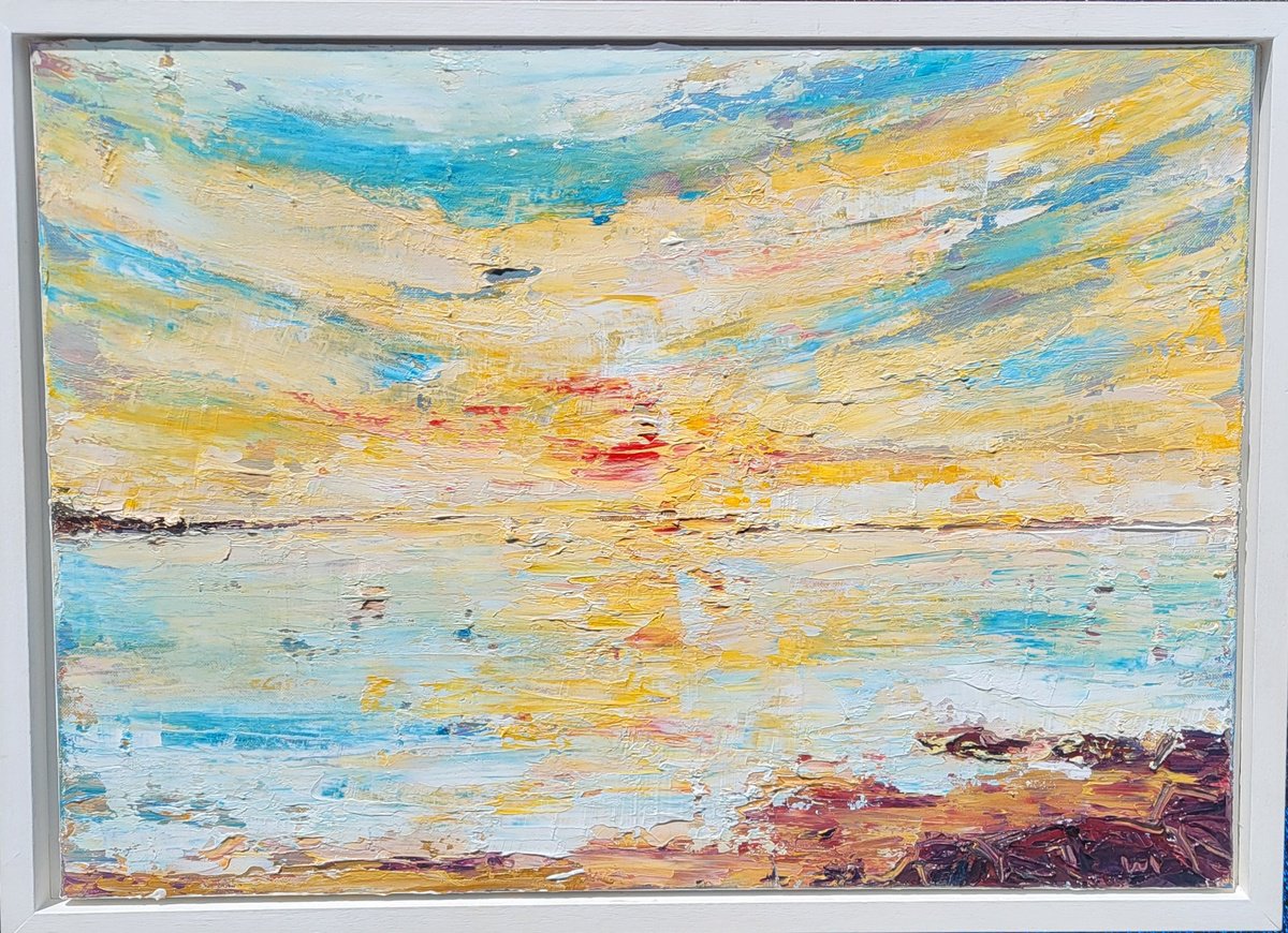 Expressive Landscape Oil Painting By Niki Purcell, 30 X 20", Summer Sunrise, Original Artwork