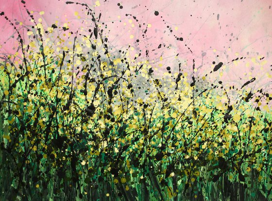 Silence In The Air #2 - Extra large original floral painting