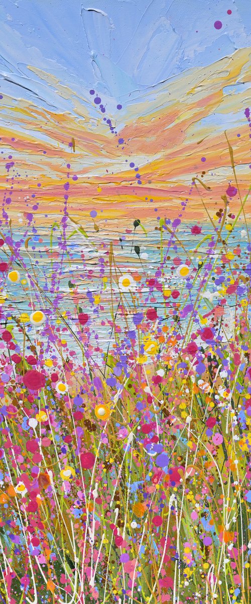 Seaside Bloom - Original Floral Painting by Olga Tkachyk