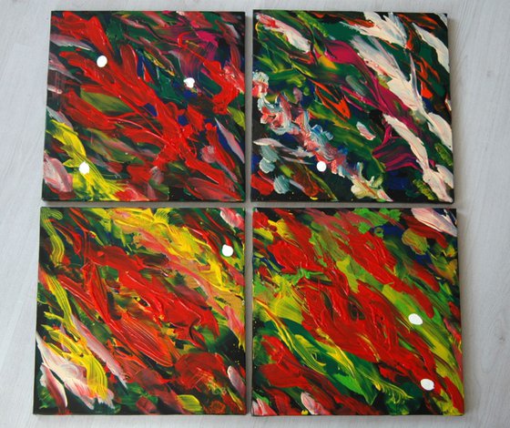 4 FLAMING ABSTRACTS