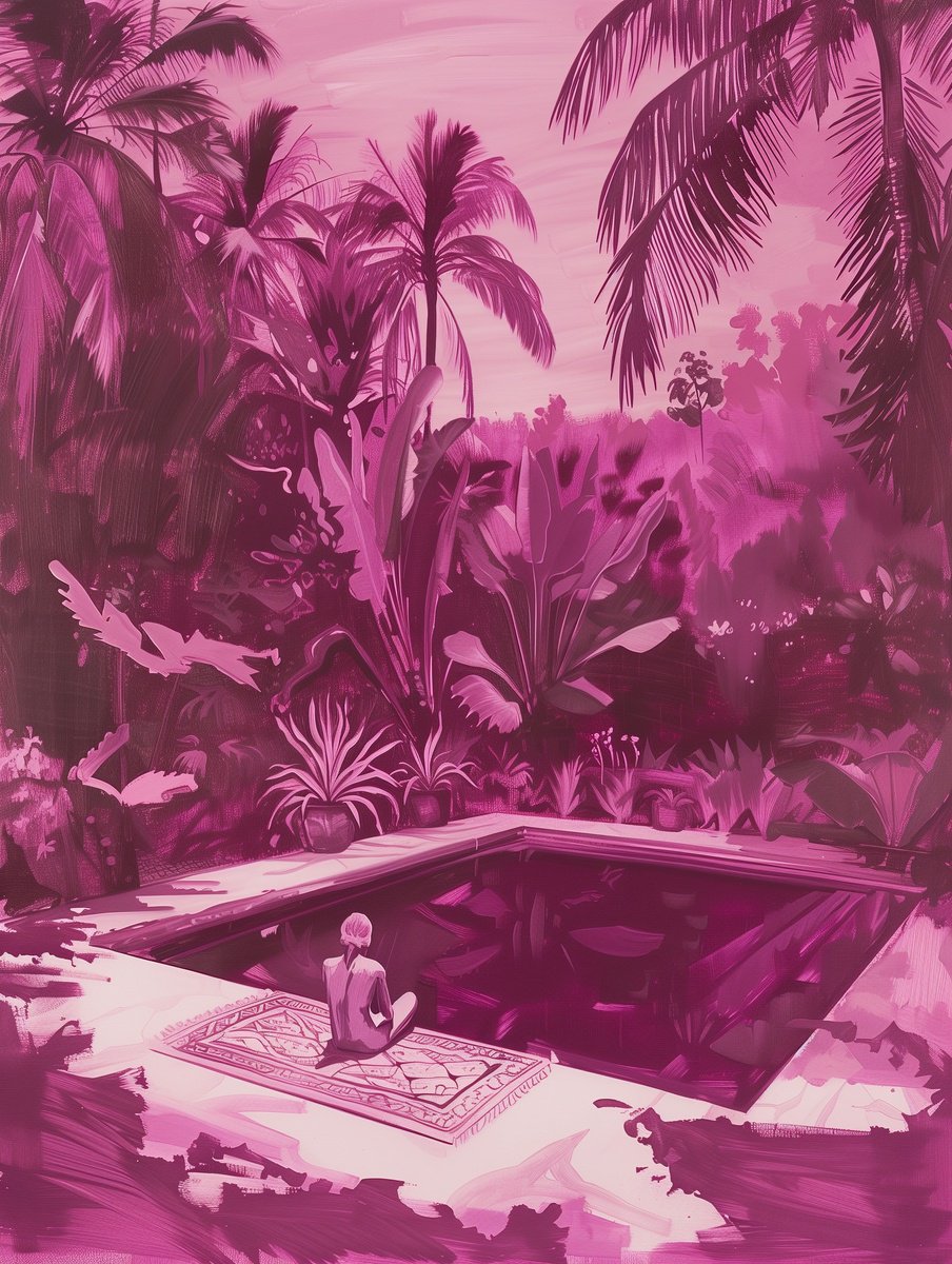 Reading by the Pool by Anja Rudko