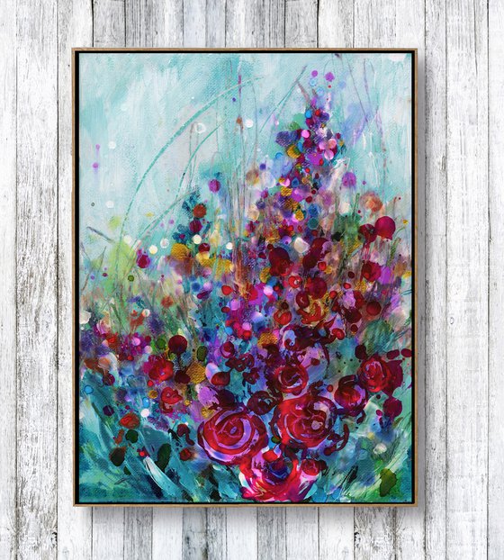 Candy Flourish 3 - Flower Painting  by Kathy Morton Stanion