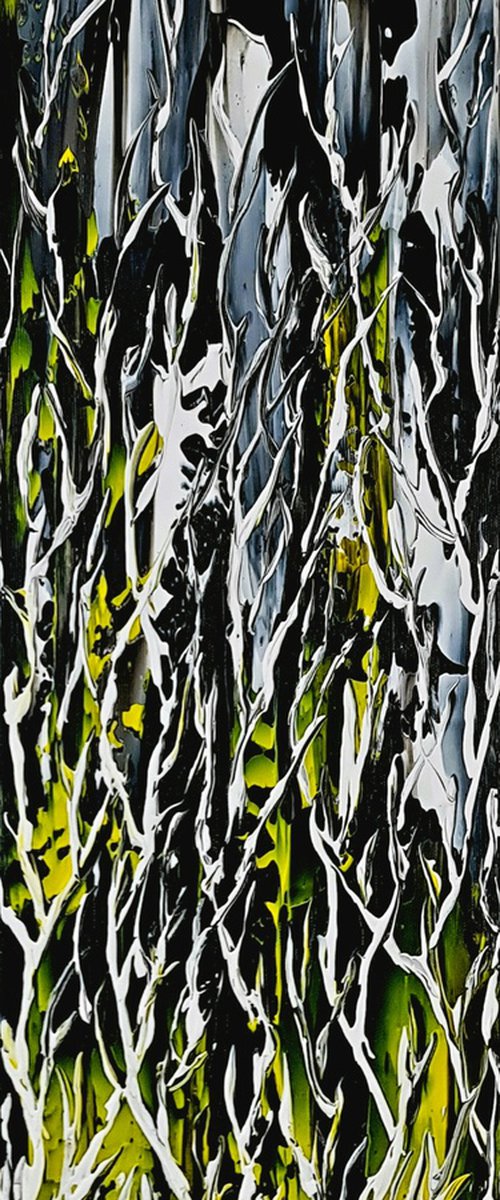 Birches In Storm by Daniel Urbaník