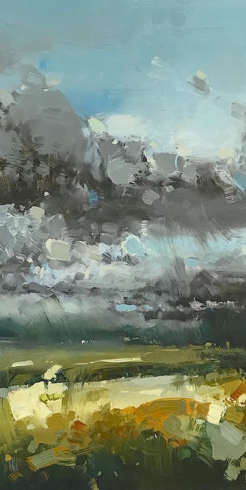 Cloudy Day, Original oil painting, One of a kind Signed by Vahe Yeremyan