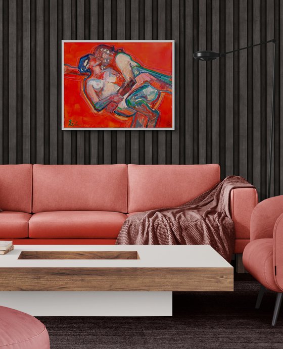 Entangled Figures in Red