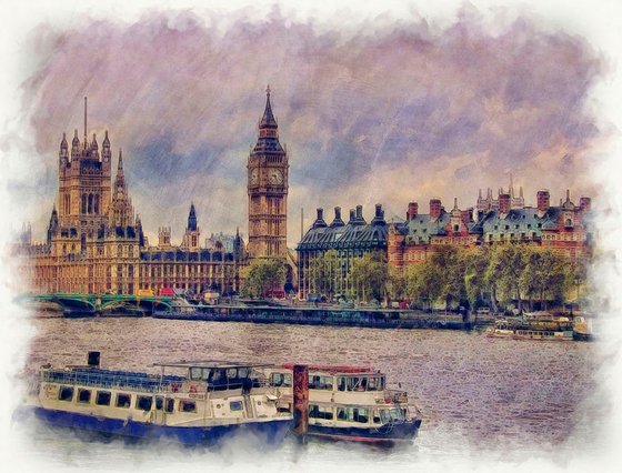 Botes Londres/XL large original artwork