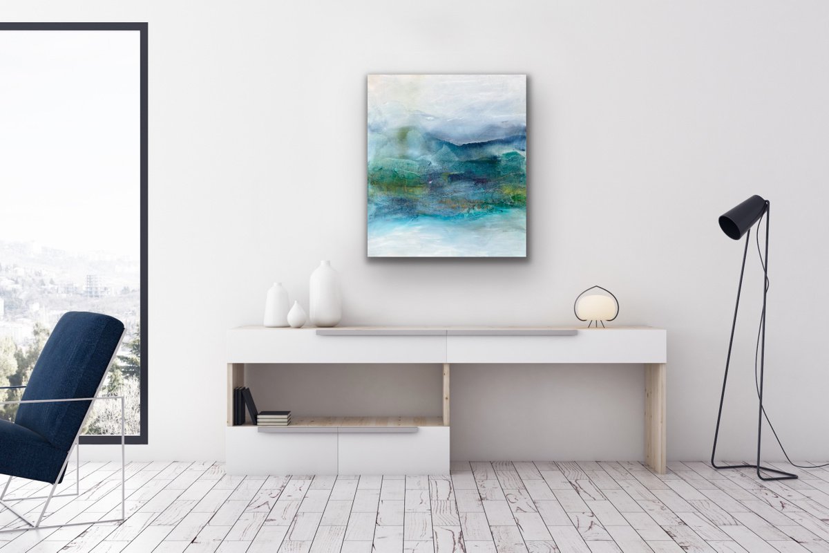 Fresh Sea Breeze I I 80 x 70 cm I natural abstract artwork by Kirsten Schankweiler