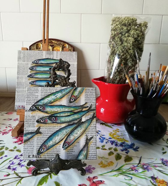 "Fishes  on Newspaper"