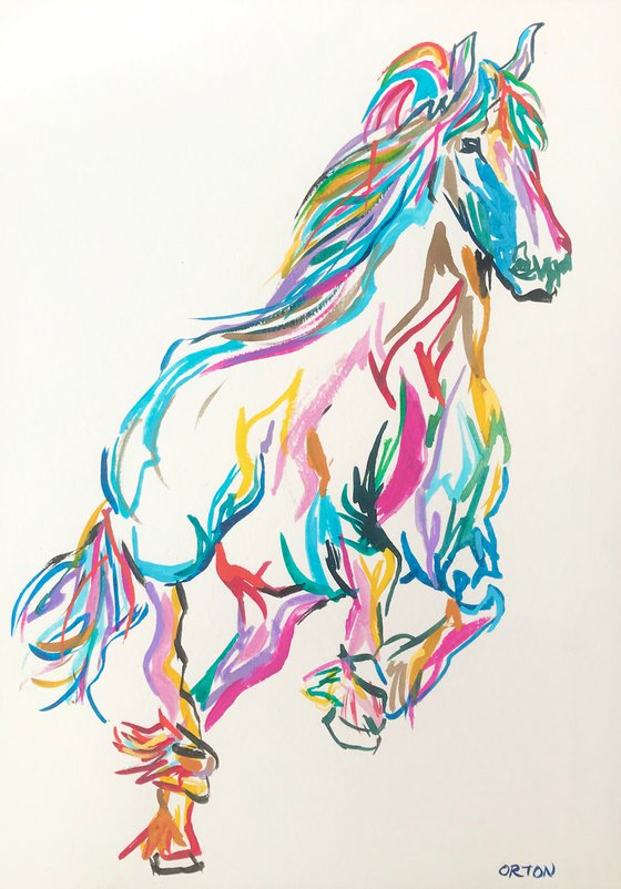 Horse Watercolour Study 3