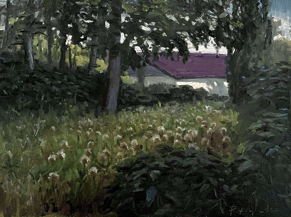 Impressionistic Landscape Oil Painting By Michael Rak, 16 X 12", ?arly Autumn, Original Artwork