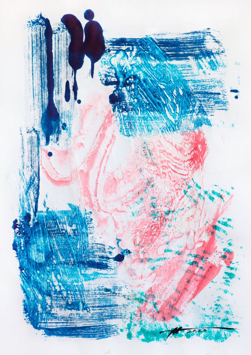 Abstract Acrylic Painting By Anatoliy Menkiv, 23 X 31, #23 Metaphysics Series, Original Artwork