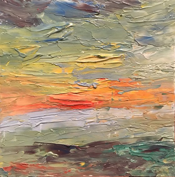 Sunset — contemporary textural landscape