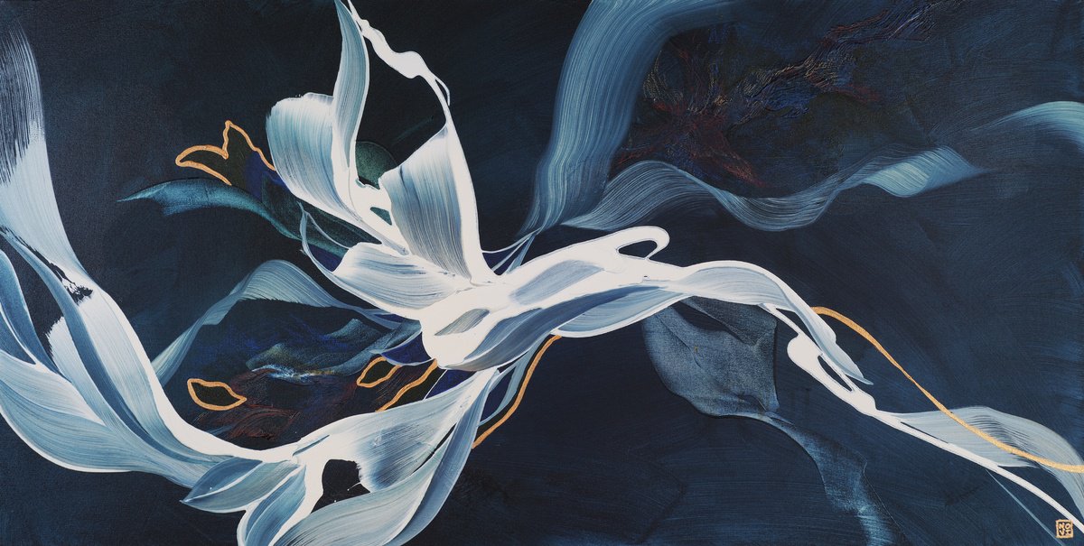 Blue Enigma By Novi Lim, 48 X 24, Artwork For Sale On Artfinder