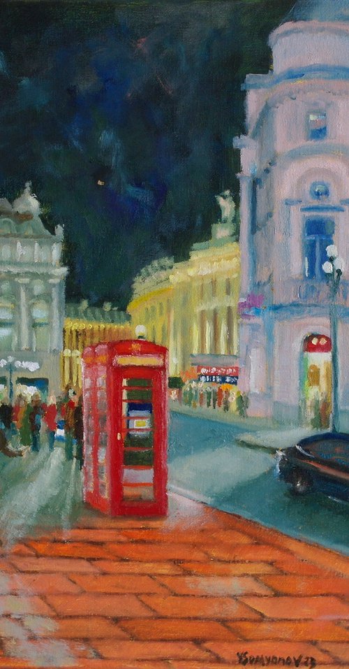 London, Night Street by Juri Semjonov