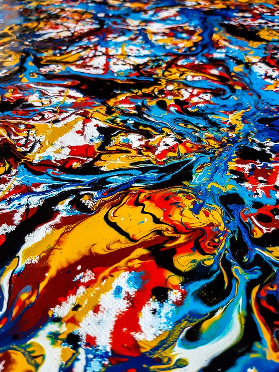 - Ownership - Style of JACKSON POLLOCK. Abstract Expressionism Painting.