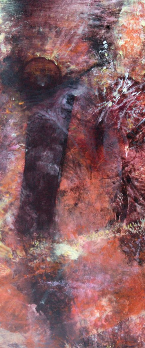 ANCIENT ANCESTRAL WEEDING COSMIC SENERITY LOVE COUPLE INCANDESCENT RUST ATMOSPHERE LARGE MASTERPIECE BY KLOSKA by Kloska Ovidiu