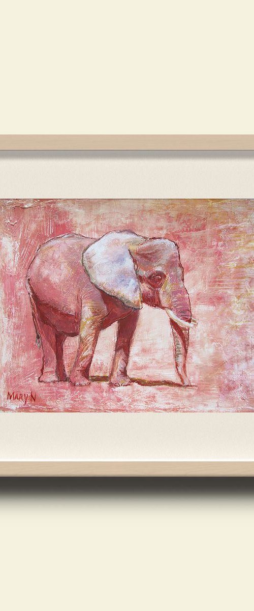 Thirst - 21x29,7 CM MIXED MEDIA PAINTING by Mary Naiman