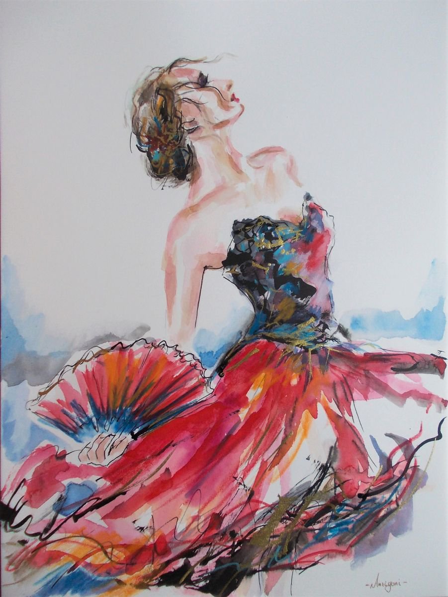 Flamenco in Red by Antigoni Tziora