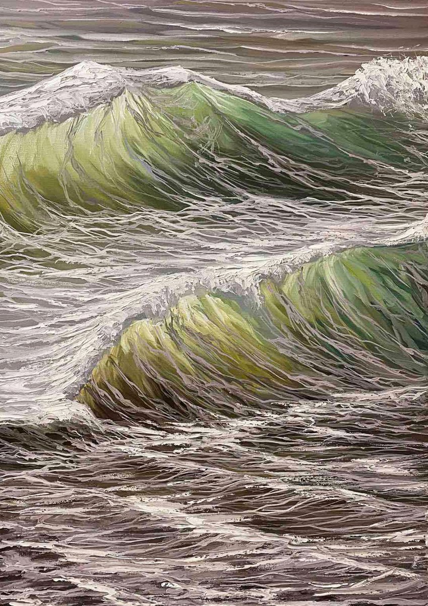 Ocean, Waves, Morning by Elena Adele Dmitrenko