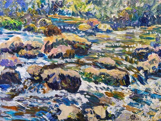 Mountain River Charnali, Georgia – Diptych