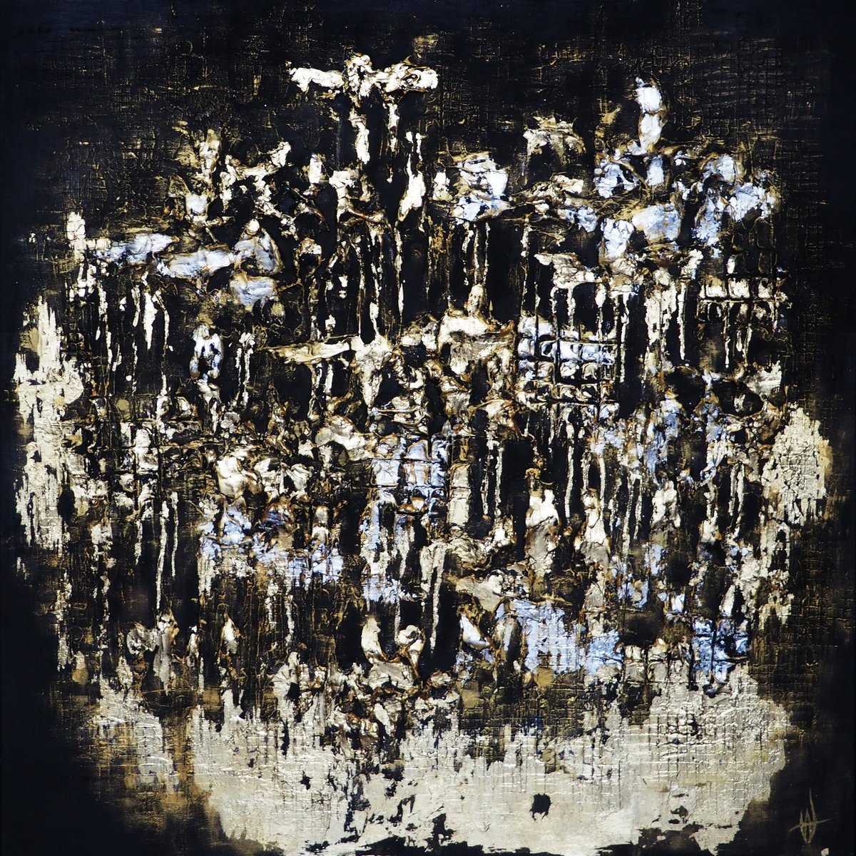 Abstract Acrylic Painting By Vanada Abstract Art, 31 X 31", Richness, Original Artwork