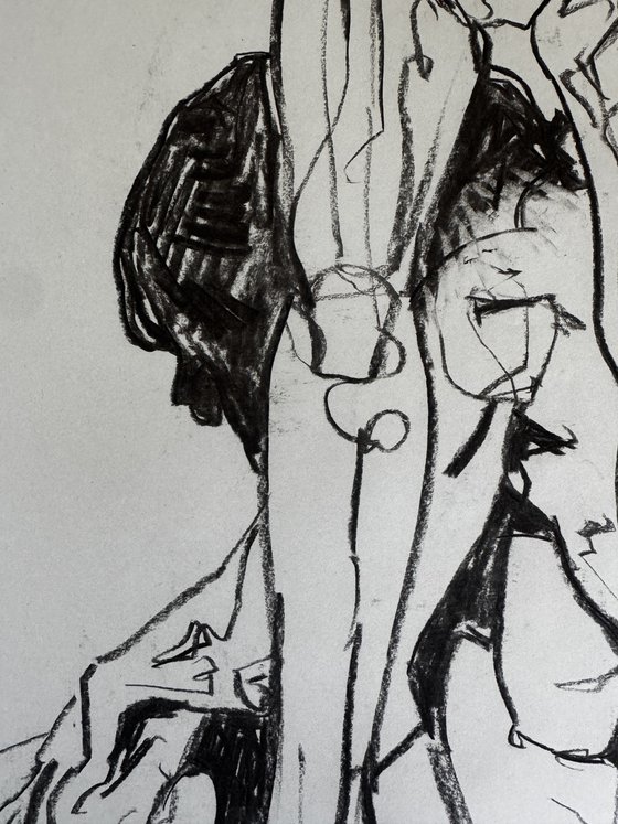 Female nude theatrical poses