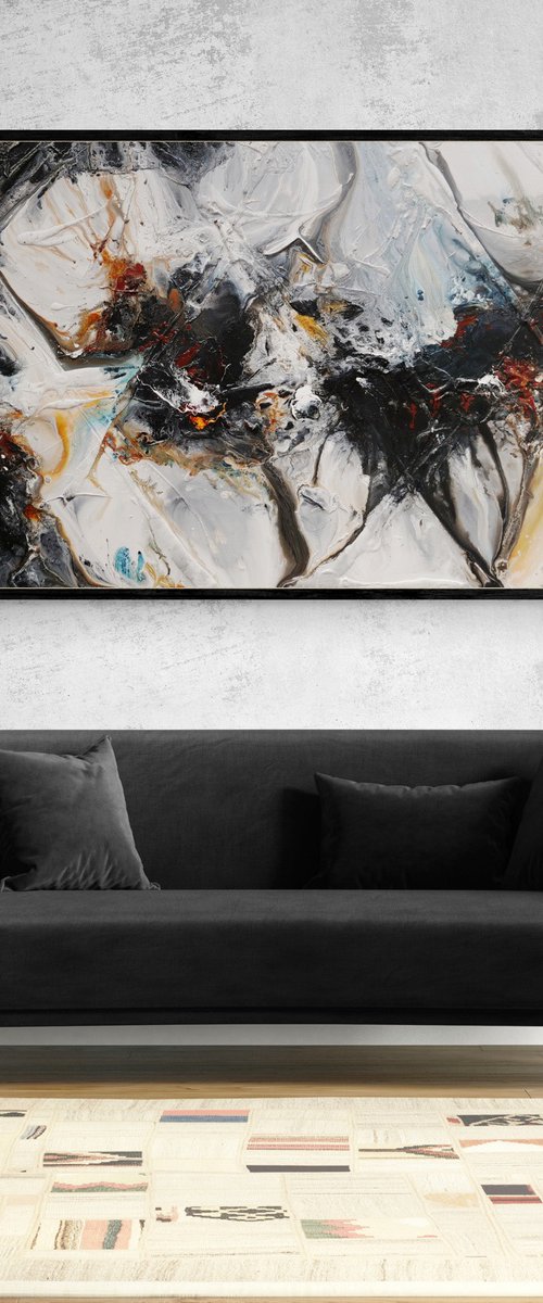 Sugar Oxide 240cm x 100cm Textured Abstract Art by Franko