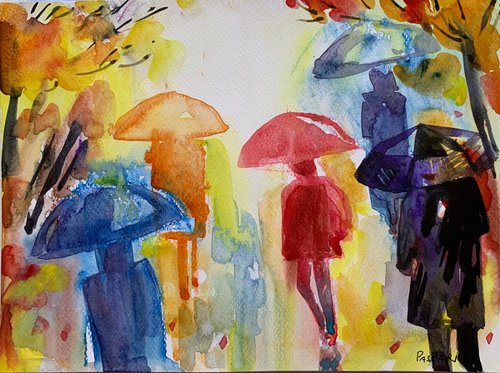 Rainig day in city by Olga Pascari