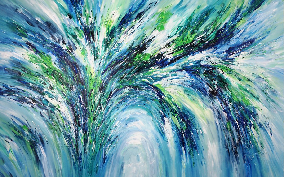 Blue Green Adventure Xxxl 1 By Peter Nottrott, 94 X 59, Artwork For Sale On Artfinder