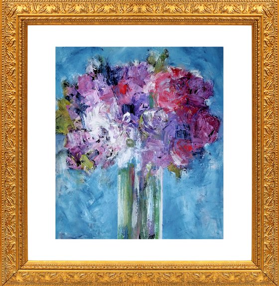 Bouquet on Blue V