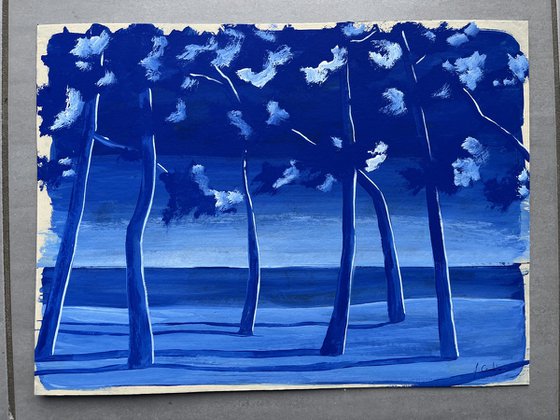 Cap Coz gouache ultramarine