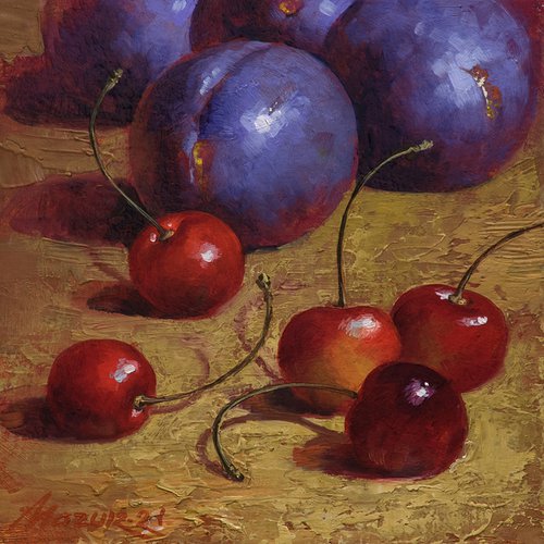 Plums and Cherries by Nik Mazur