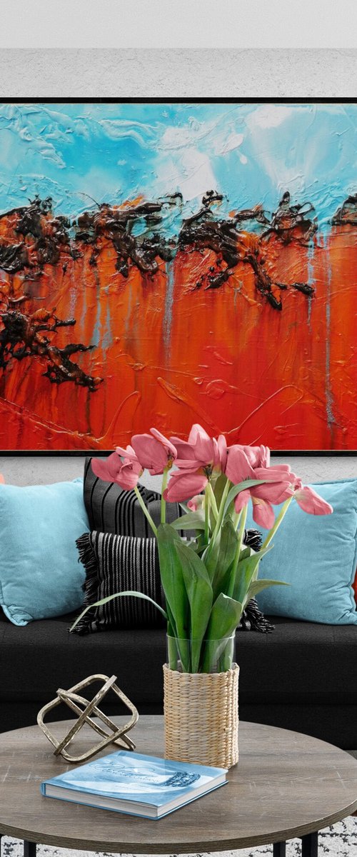 Outback Vibes 160cm x 100cm Textured Abstract Art by Franko