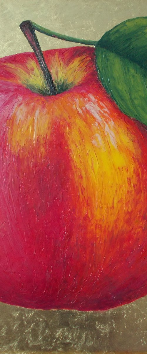 “Red Apple in the Gold of the Sun” by Tatyana Mironova