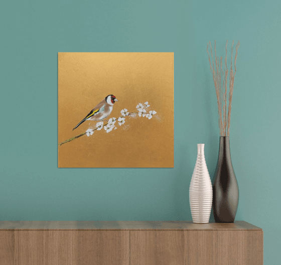 Goldfinch on Gold