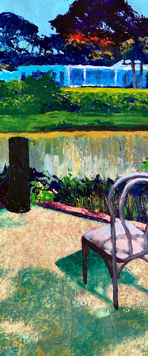 A seat by the river by John Cottee