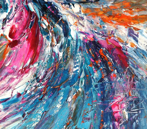 Turquoise magenta Whirl A 1