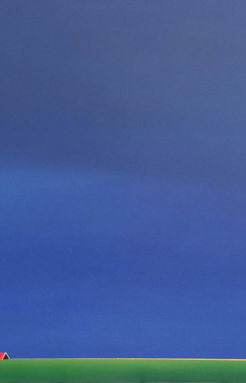 Red Roofs, Blue Sky (April) by Nelly van Nieuwenhuijzen