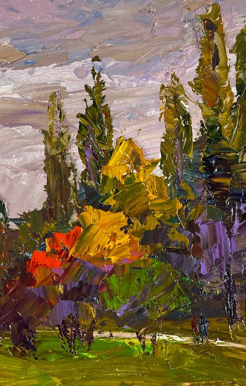 Autumn Forest Park by Boris Serdyuk